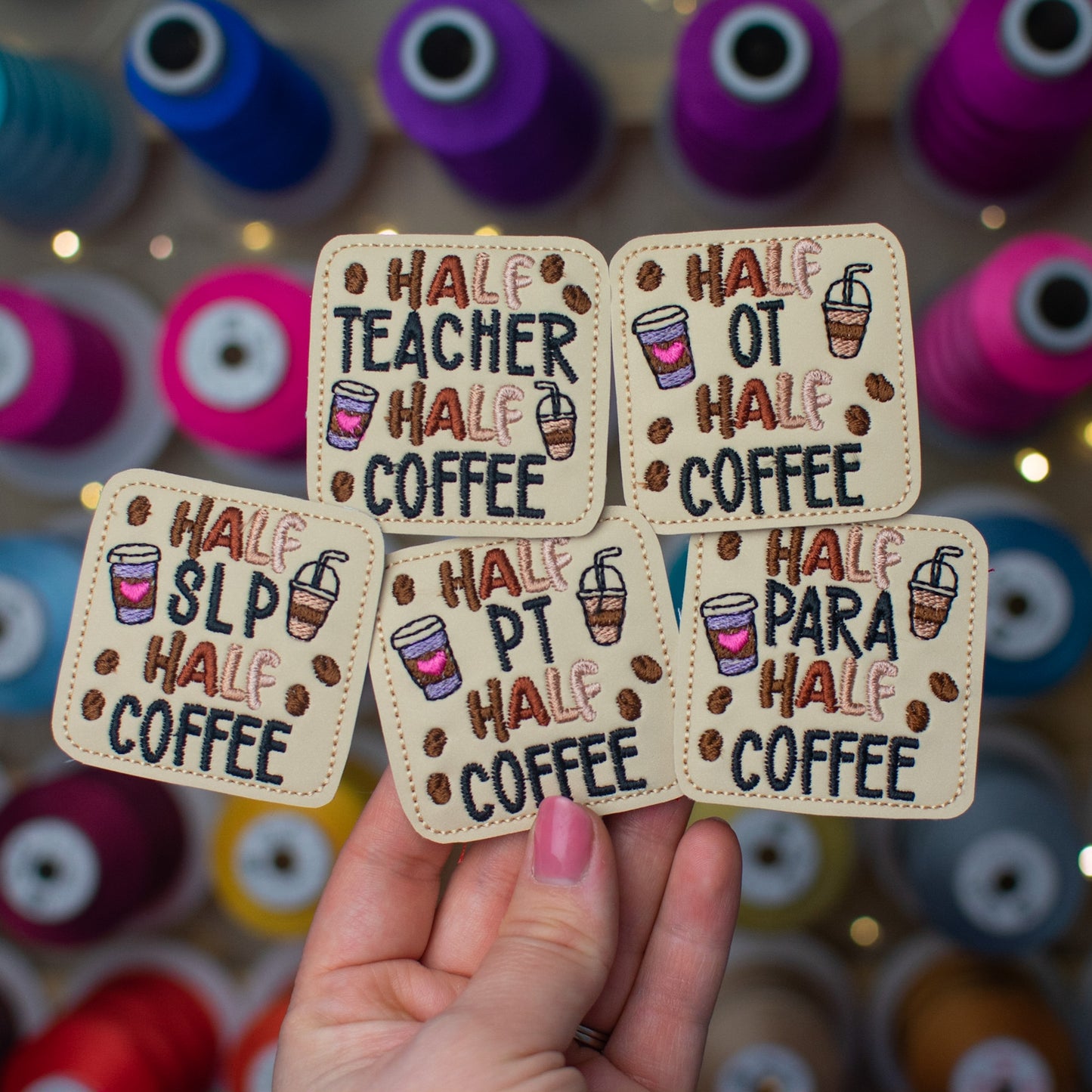Half Coffee Feltie Embroidery Design Bundle 01
