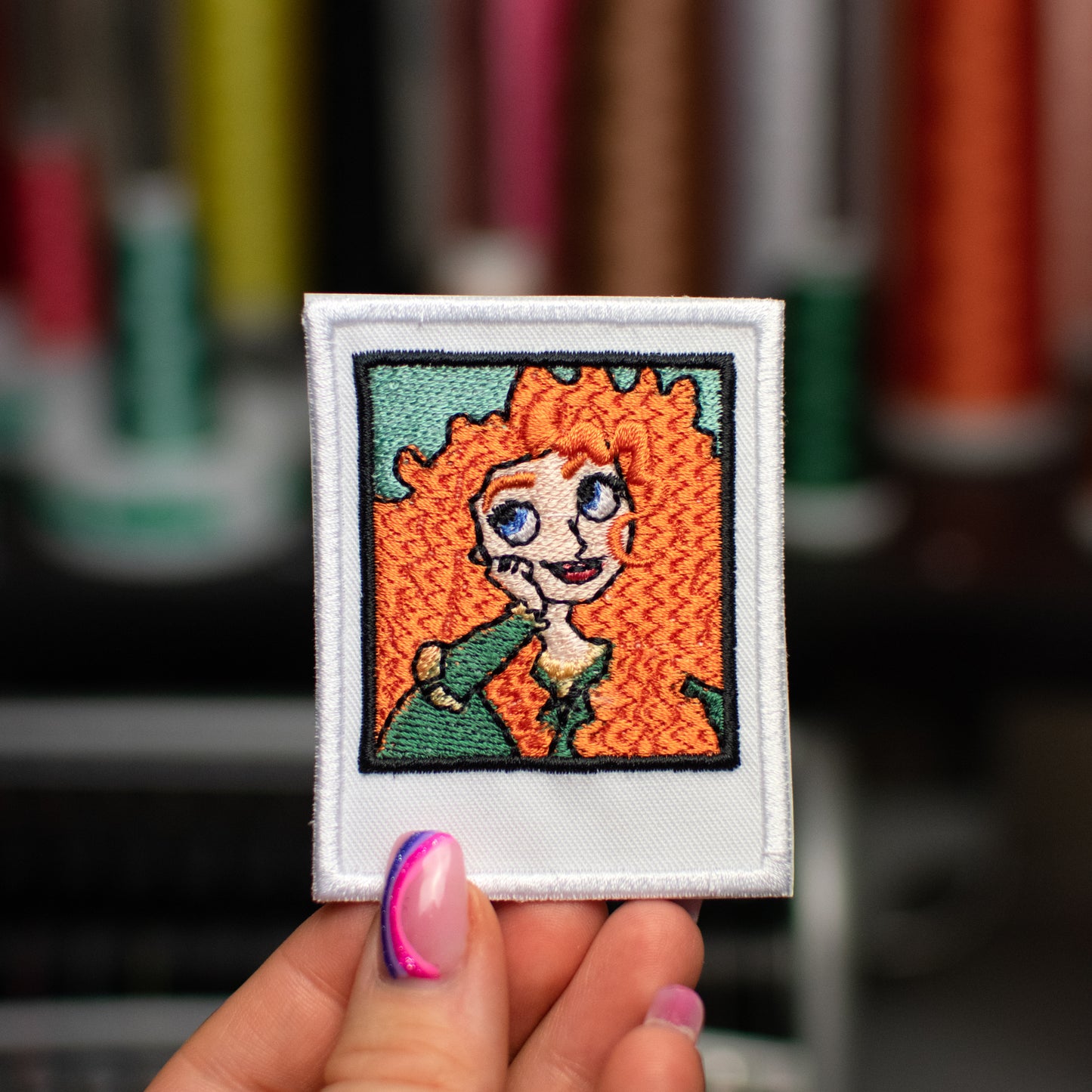 Scottish Princess Polaroid Feltie Embroidery Design