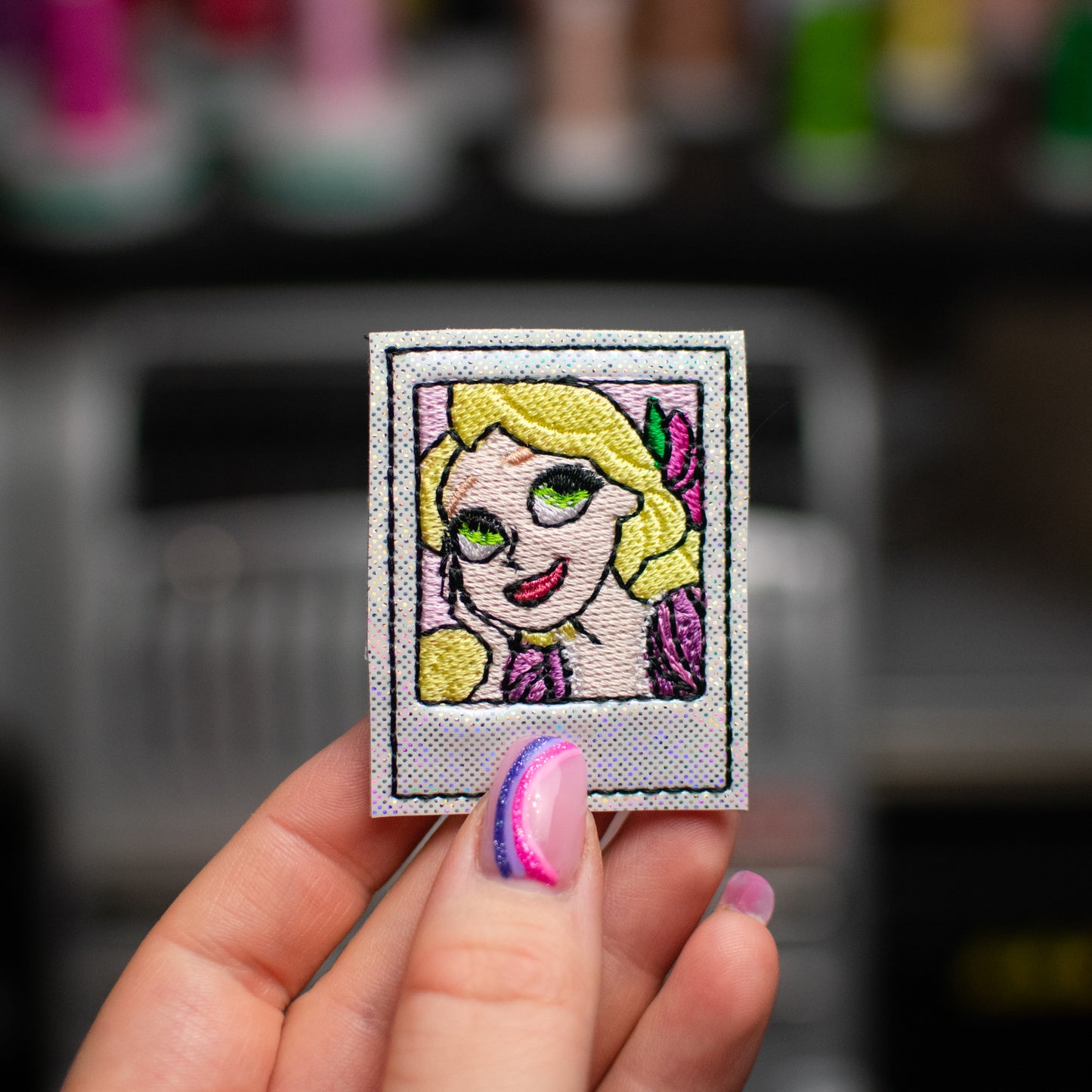 Rapunzel Polaroid Feltie Embroidery Design