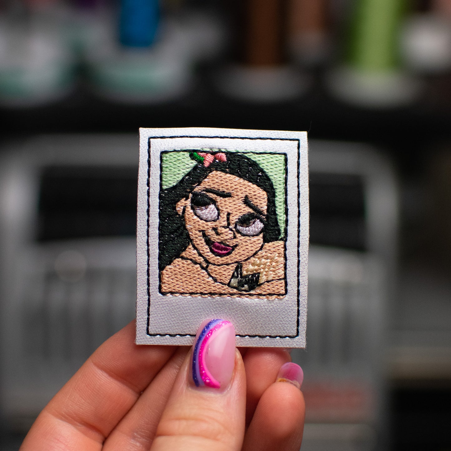 Island Princess Polaroid Feltie Embroidery Design