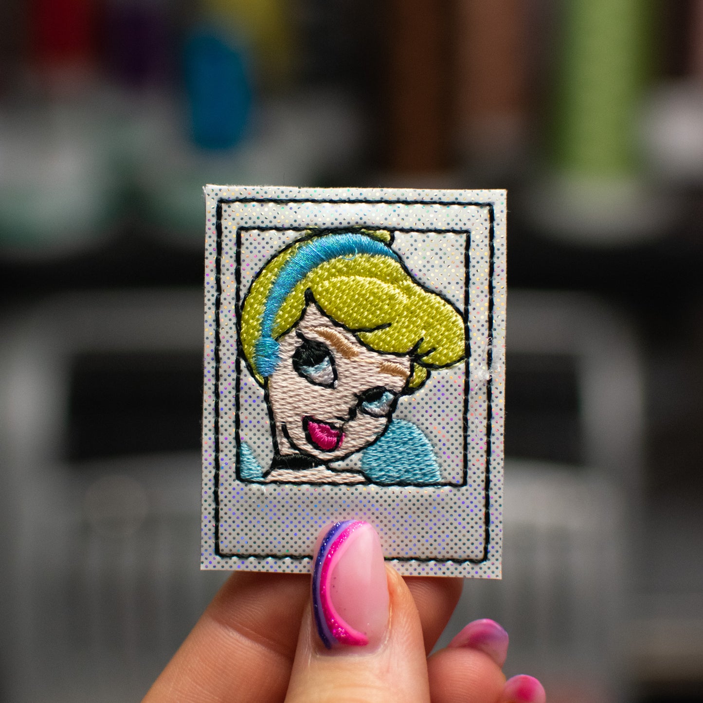 Pumpkin Princess Polaroid Feltie Embroidery Design