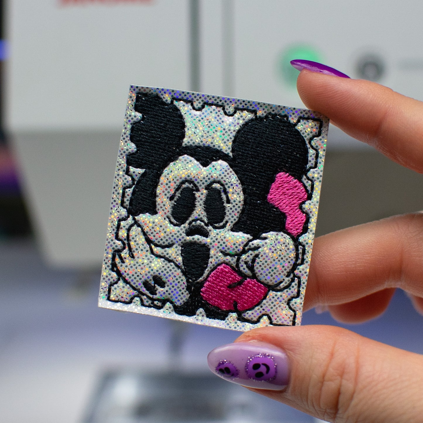 Scream Mouse Feltie Embroidery Design