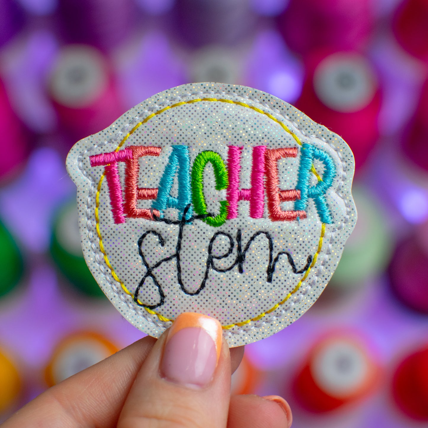 STEM Teacher Feltie Embroidery Design