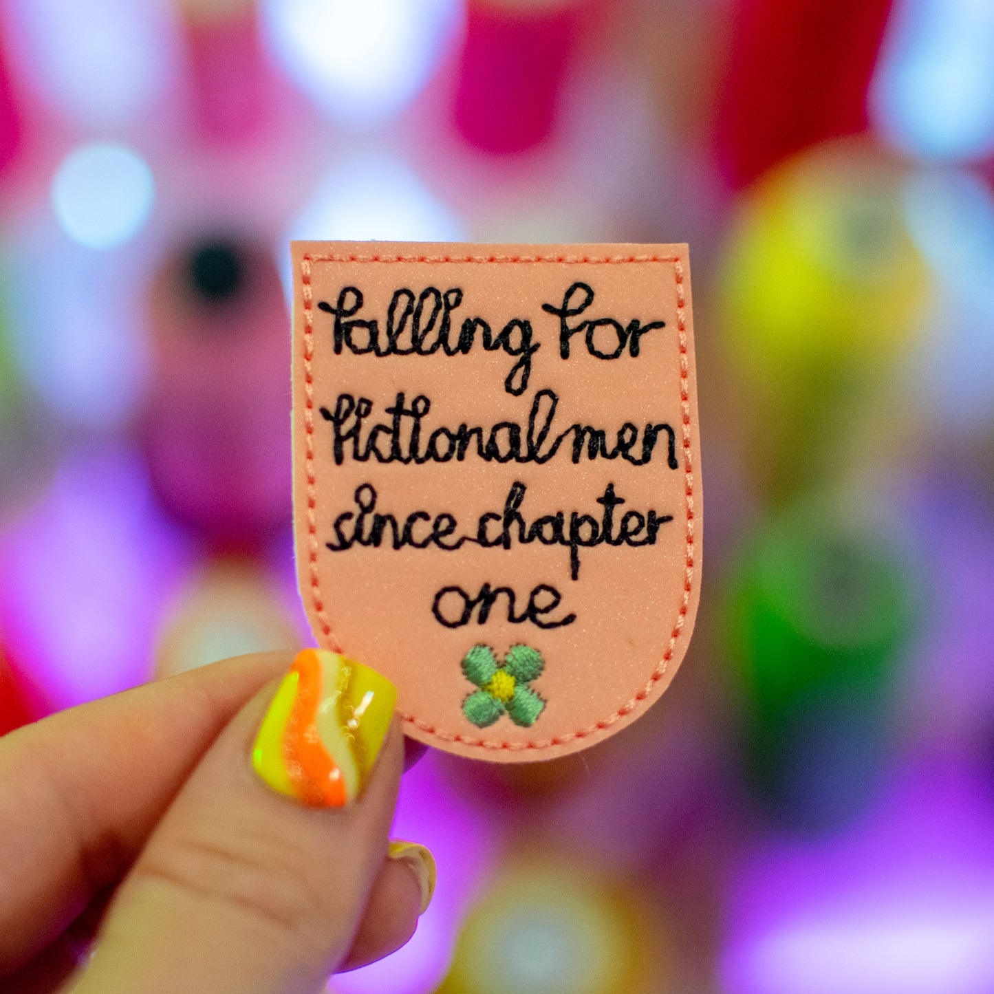 Falling for Fictional Men Feltie Embroidery Design