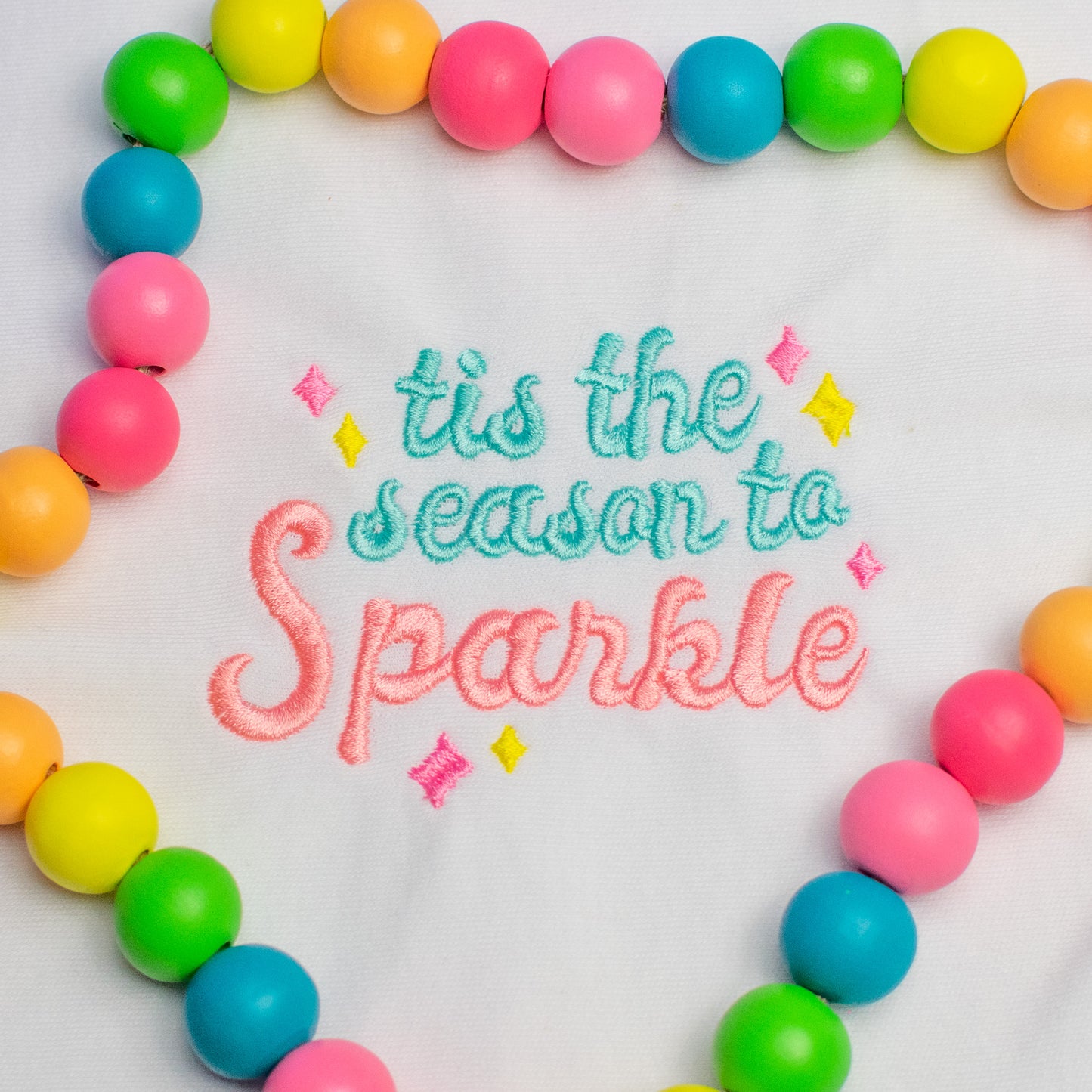Tis the Season To Sparkle New Year Embroidery Design 4x4 Hoop Friently