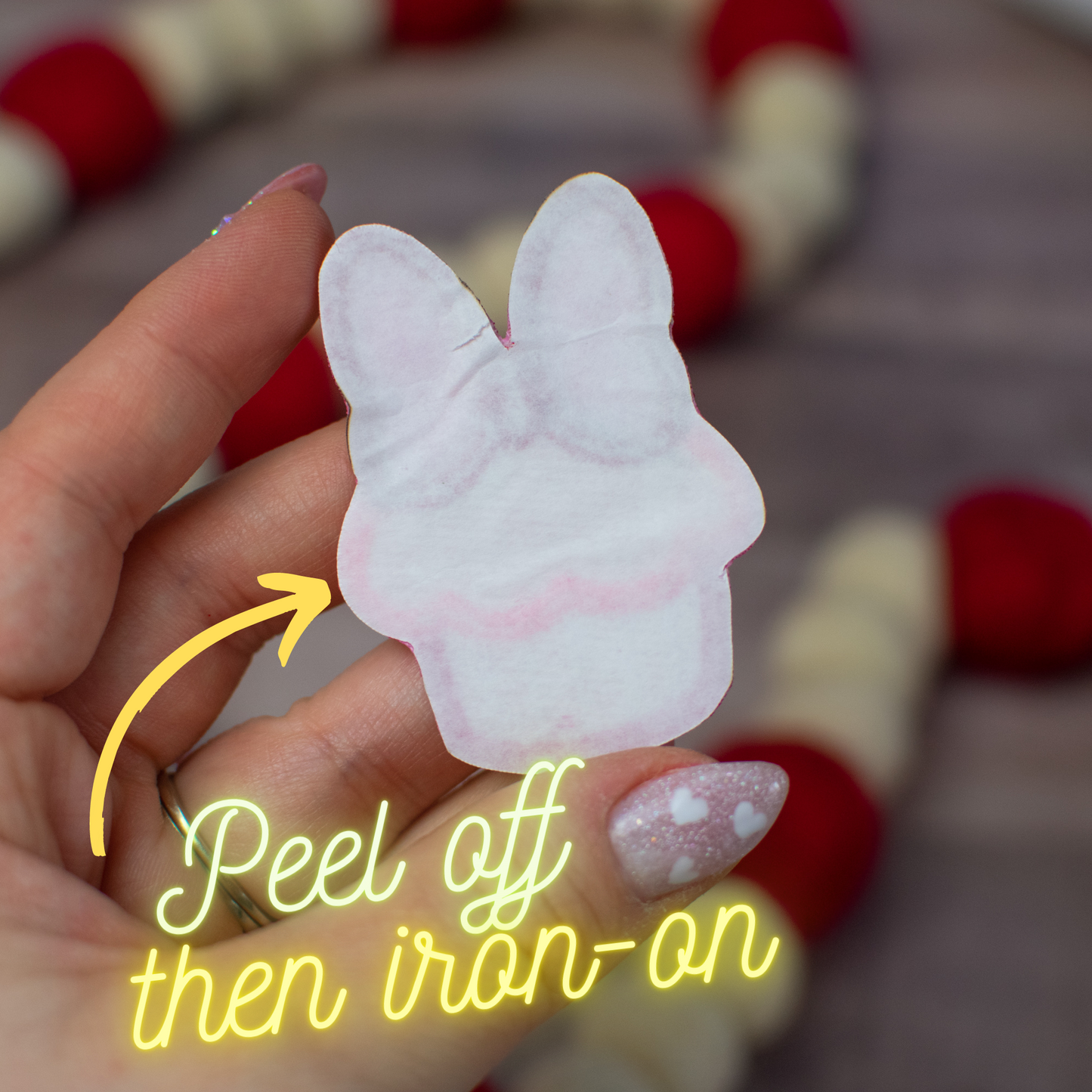 Bow Cupcake Iron On Patch