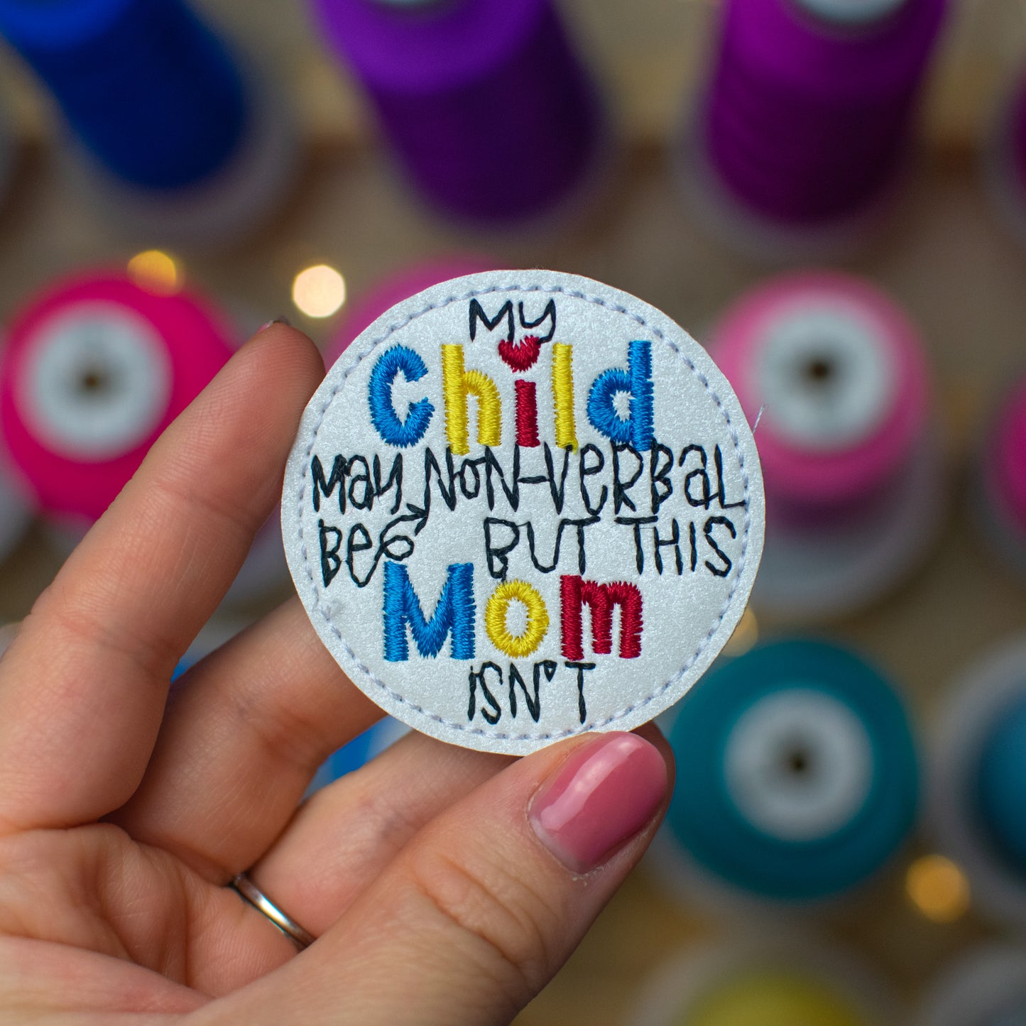 Mom of Non-Verbal Kid Feltie Embroidery Design