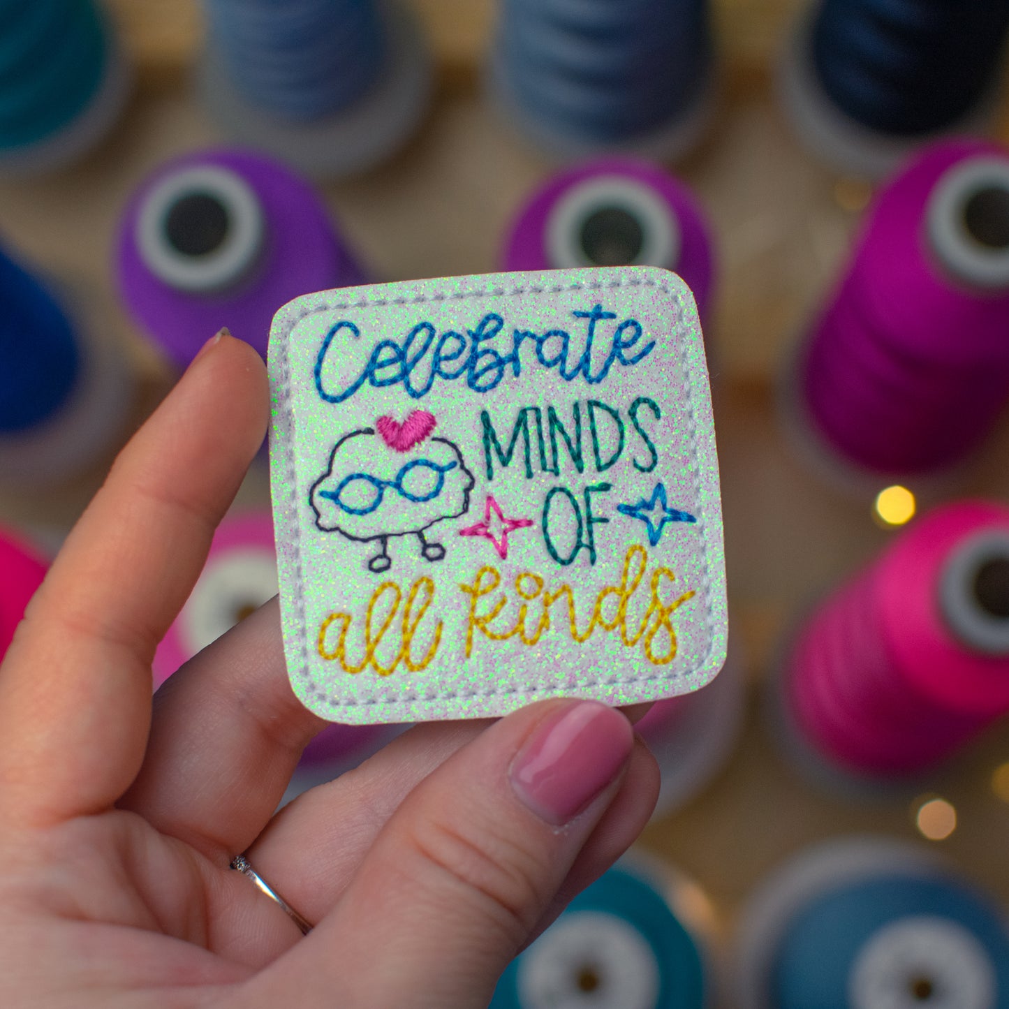 Celebrate All Minds Feltie Embroidery Design