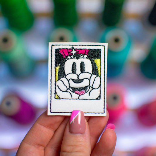 Girl Mouse Polaroid Embroidery Design