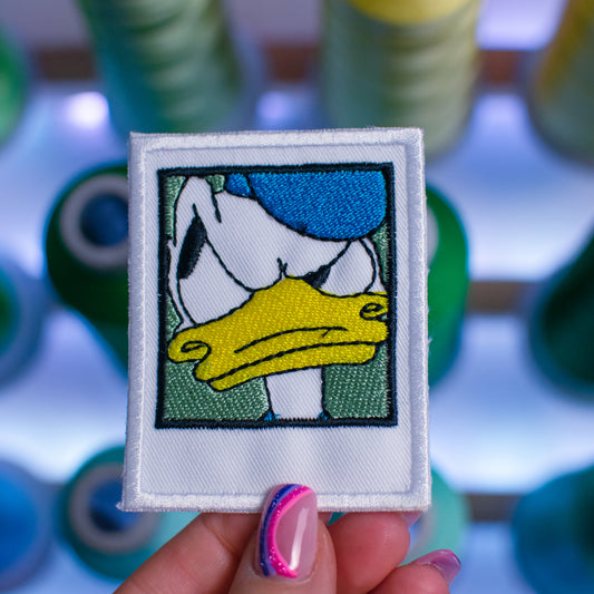 Duck Polaroid Patch Embroidery Design