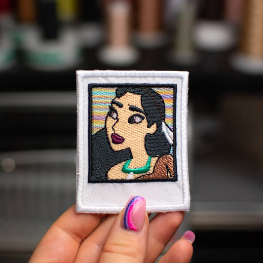 Pocahontas Polaroid Patch Embroidery Design