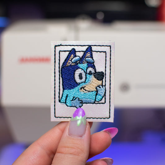 Blue Heeler Polaroid  Feltie Embroidery Design
