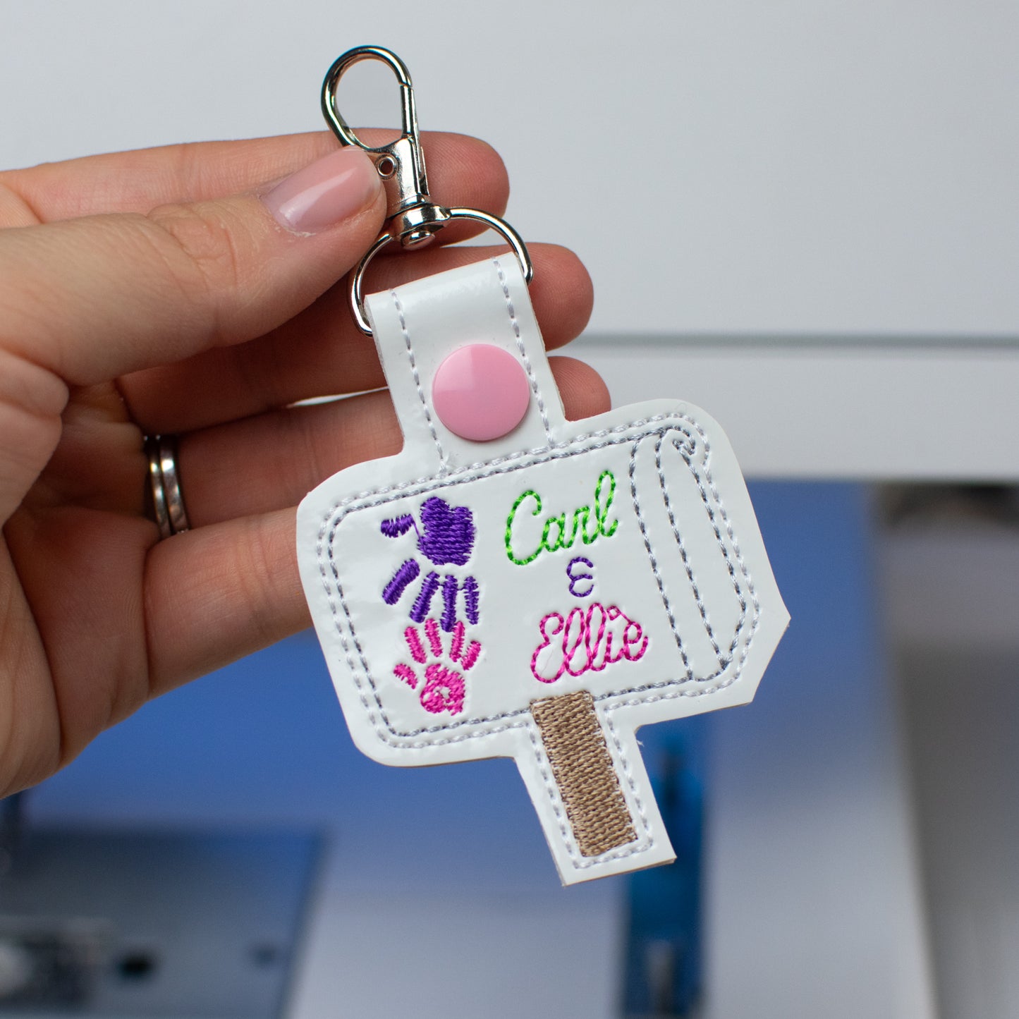 Mailbox Keychain Embroidery Design