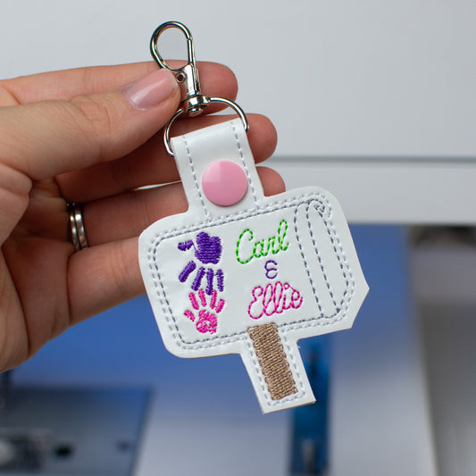 Mailbox Keychain Embroidery Design