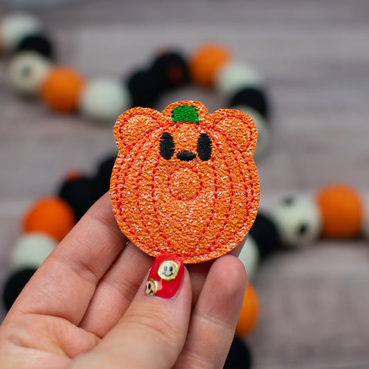 Bear Pumpkin Donut Feltie