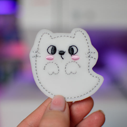 Ghost Kitty Feltie Embroidery Design