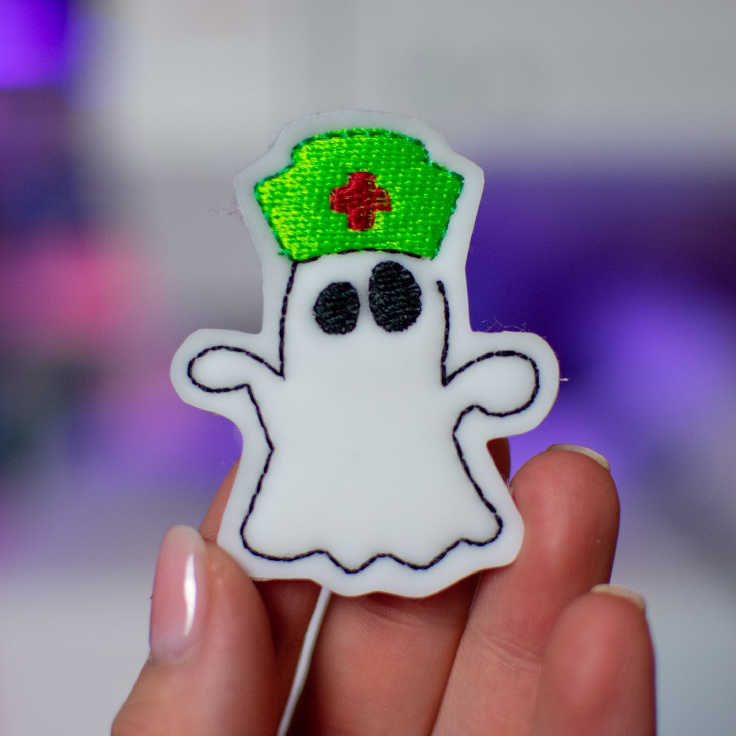 Ghost Nurse Feltie Embroidery Design