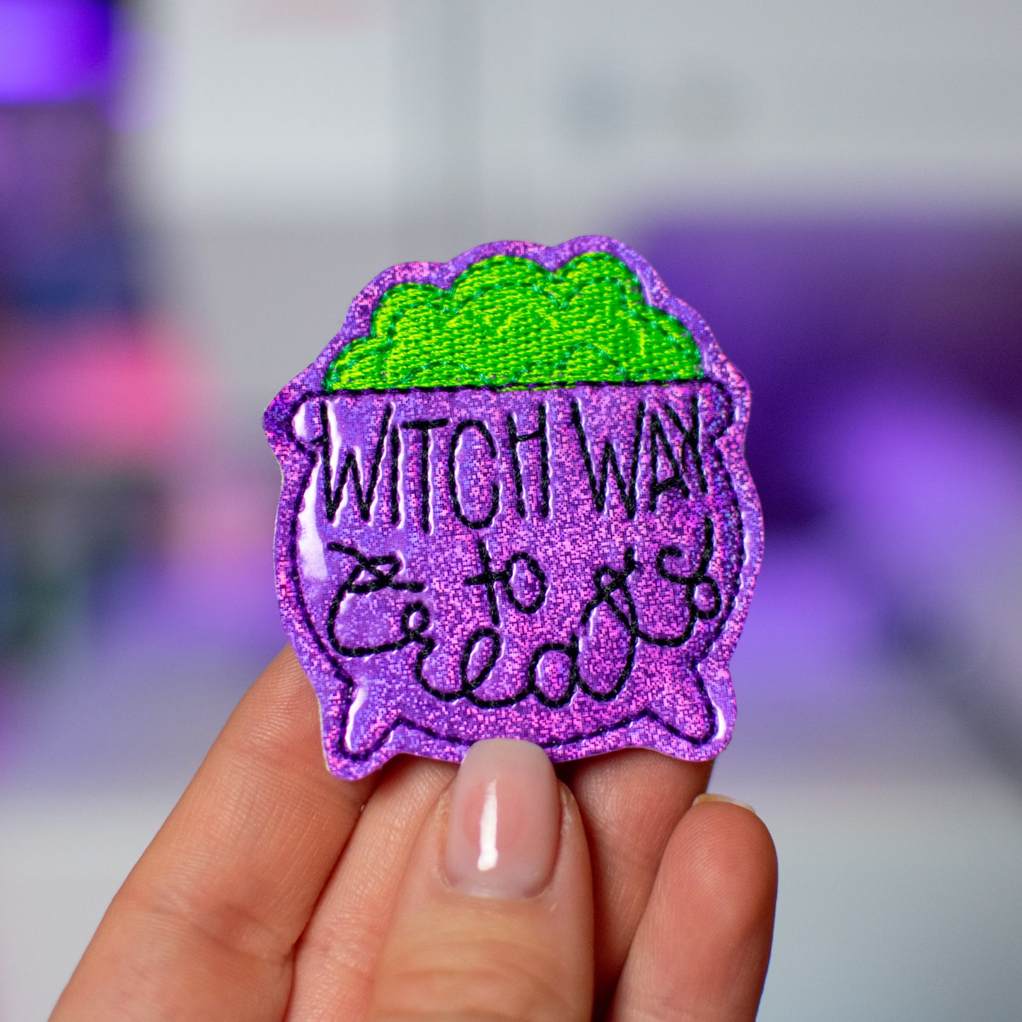 Witch Way to Treats Feltie Embroidery Design