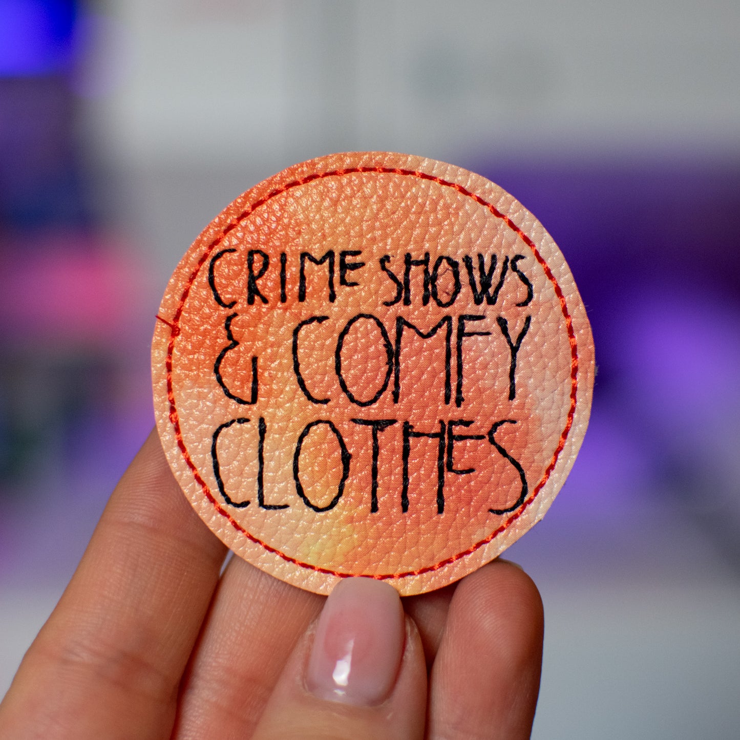 Crime Shows Comfy Clothes Feltie Embroidery Design