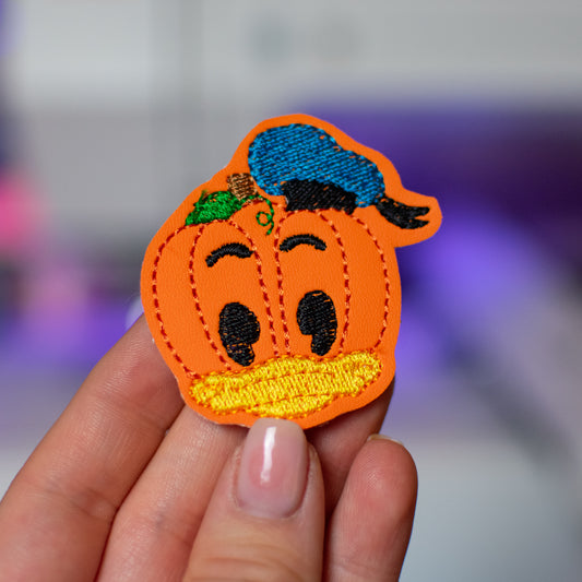 Pumpkin Duck Feltie Embroidery Design