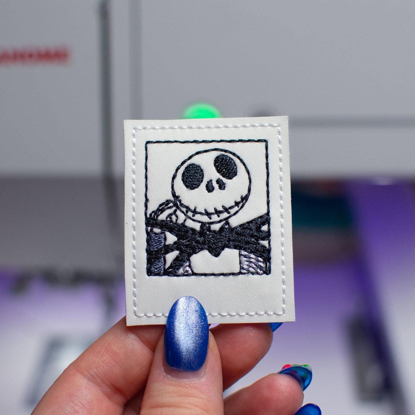 Skeleton Polaroid Feltie Embroidery Design