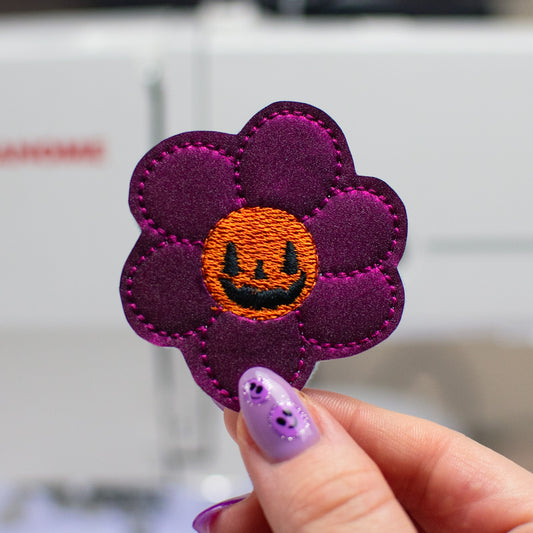 Jack O Flower Feltie Embroidery Design