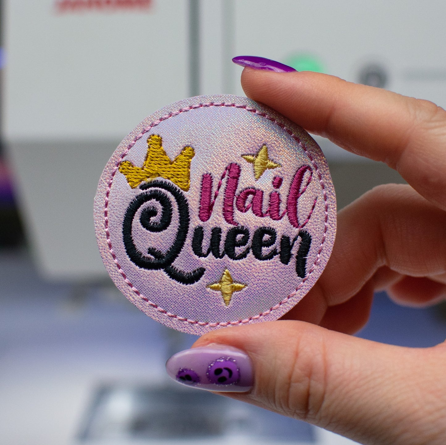 Nail Queen Feltie Embroidery Design