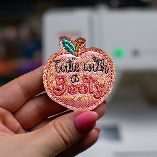 Cutie with a Bootie Feltie Embroidery Design