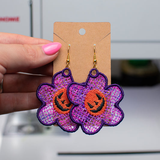 Jack O Flower Lace Earrings