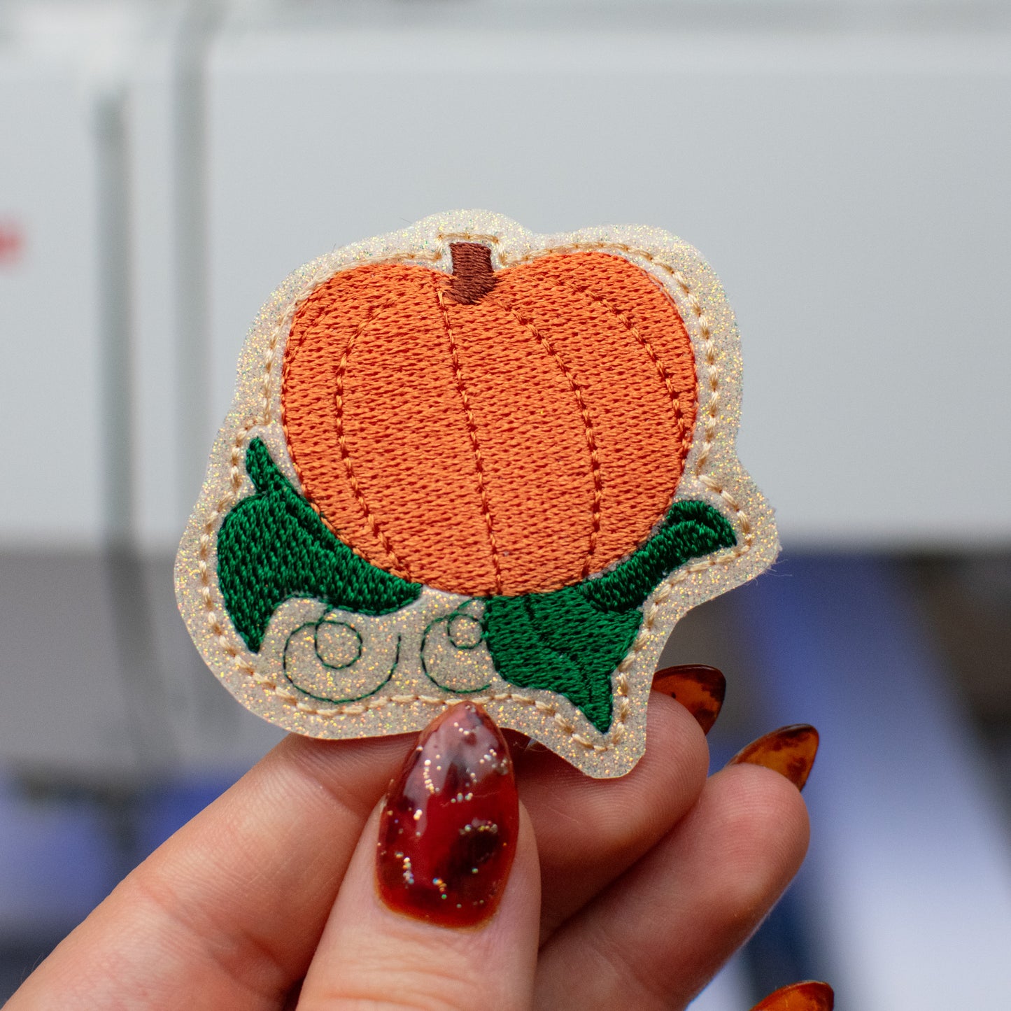 Enchanted Pumpkin Feltie Embroidery Design