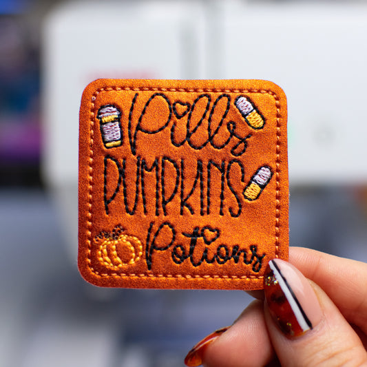 Pill, Pumpkins, Potions Feltie Embroidery Design