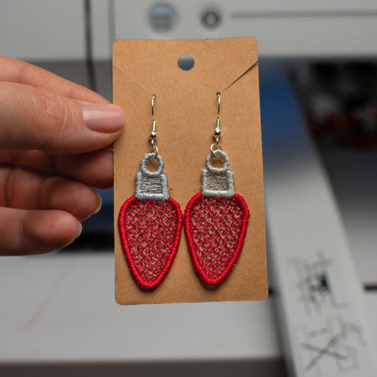 Christmas Lights Lace Earrings