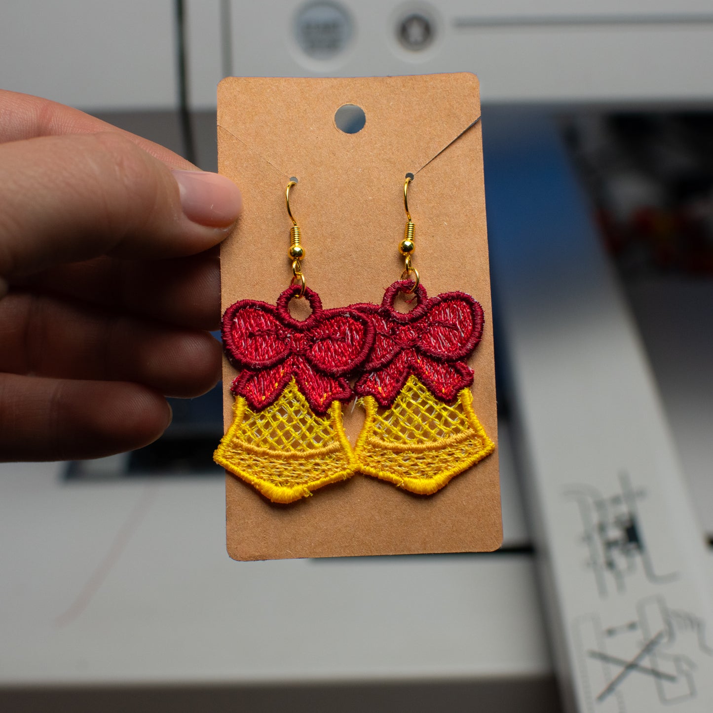 Christmas Bells Lace Earrings