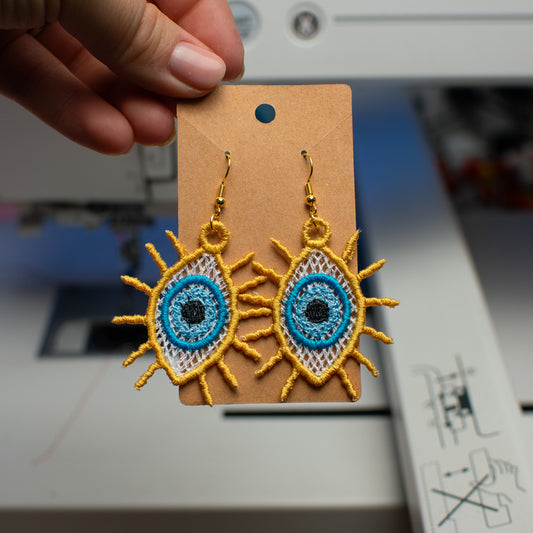 Evil Eye Lace Earrings