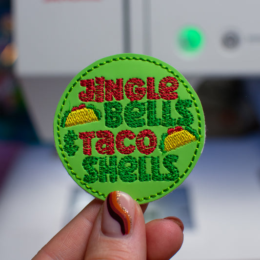 Jingle Bells Taco Shells Feltie Embroidery Design