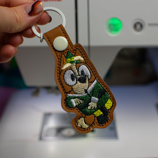 Heeler Elf Keychain Embroidery Design