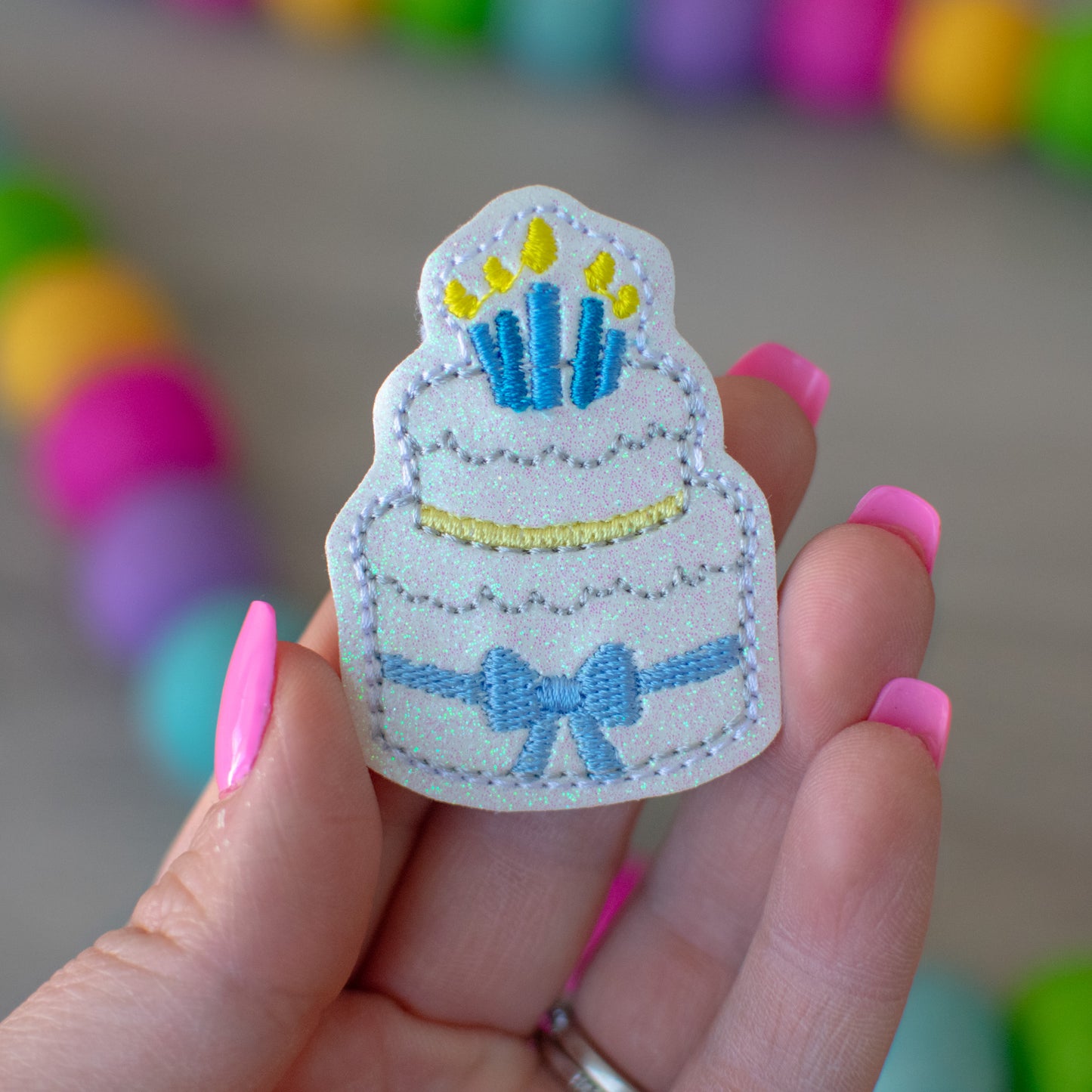 Blue Birthday Cake Feltie