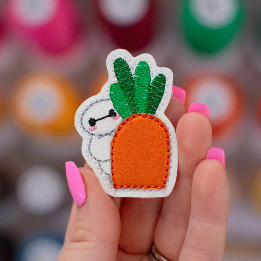 Big Carrot Feltie Embroidery Design