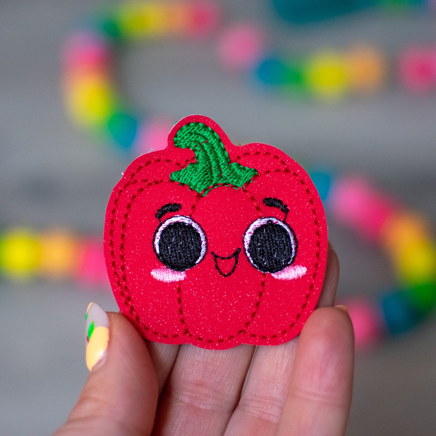 Kawaii Bell Pepper Feltie