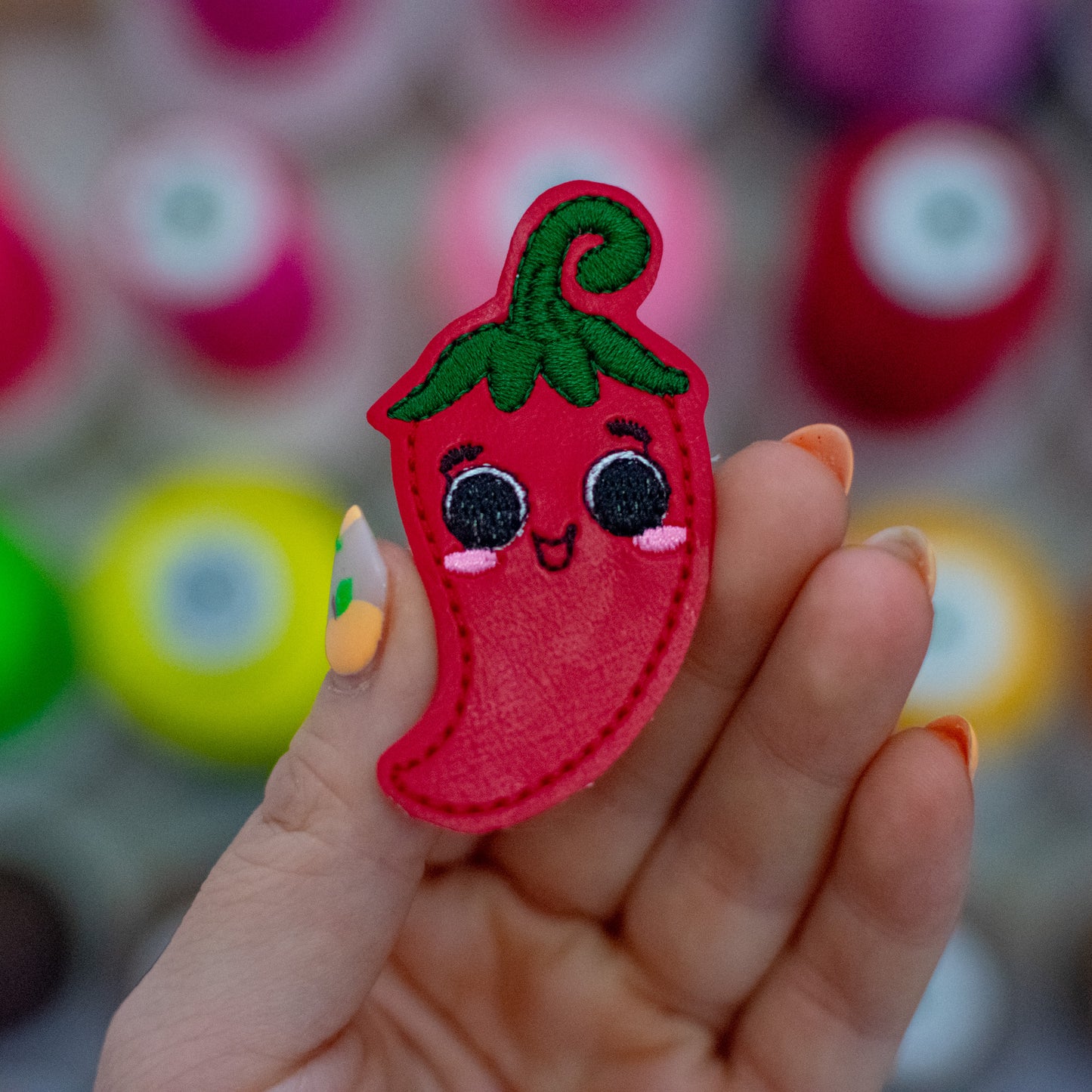 Kawaii Jalapeno Feltie Embroidery Design