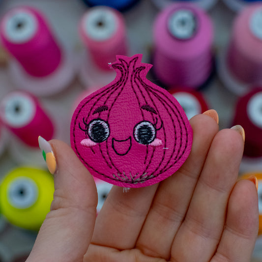 Kawaii Onion Feltie Embroidery Design
