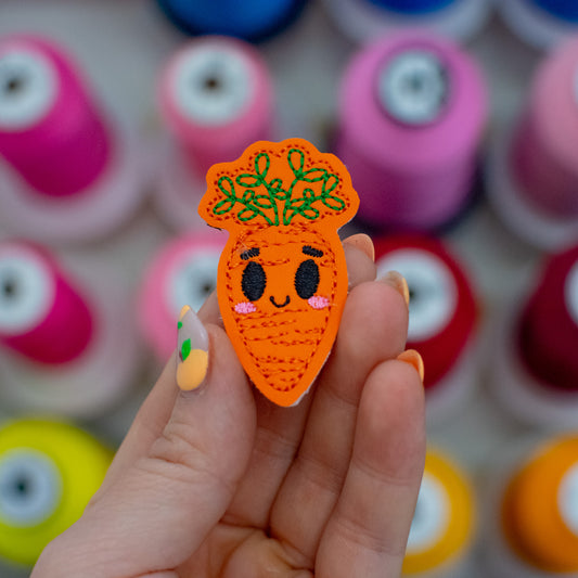 Kawaii Carrot Feltie Embroidery Design