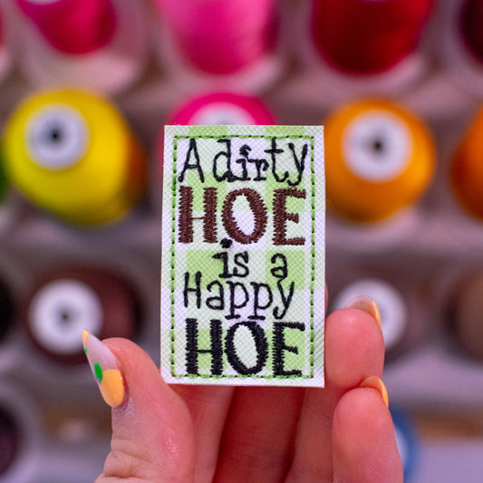 Happy Hoe Feltie Embroidery Design