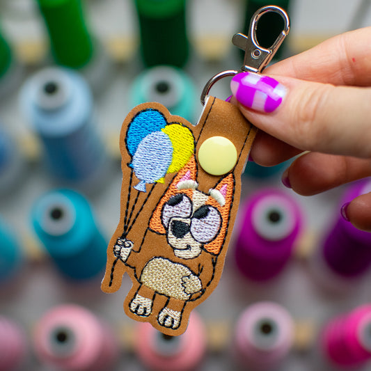 Balloon Dog Keychain Embroidery Design