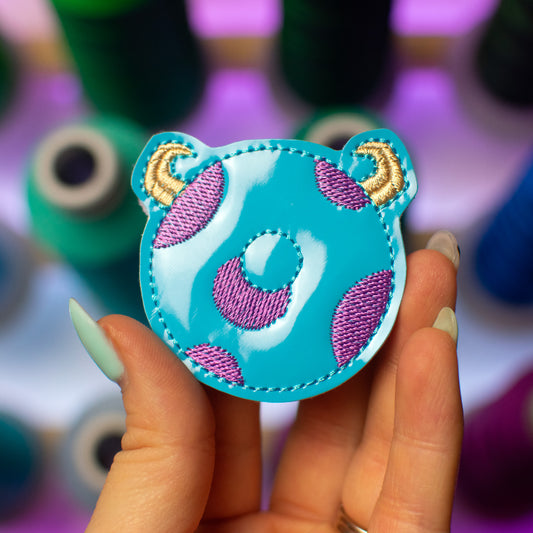 Blue Monster Donut Feltie Embroidery Design