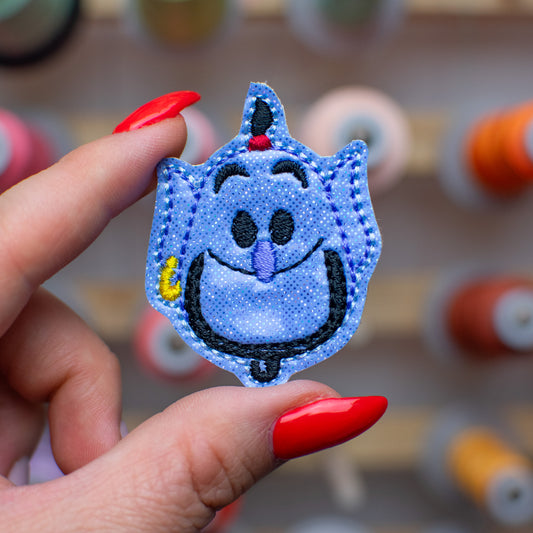 Blue Genie Feltie Embroidery Design