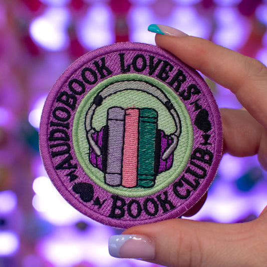 AudioBook Book Club Patch Embroidery Design