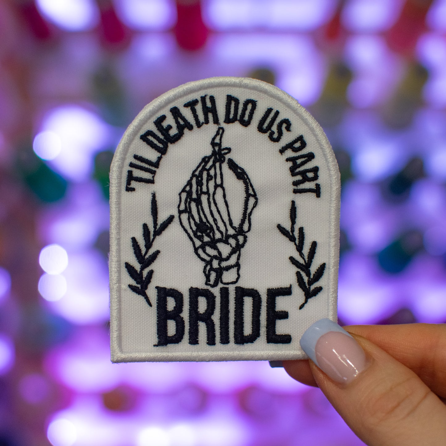 Till Death Patch BRIDE Embroidery Design