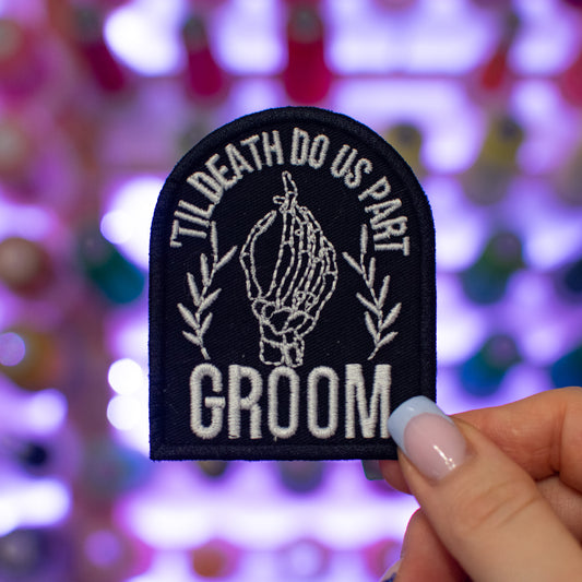 Till Death Patch GROOM Embroidery Design