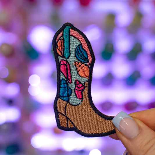 Costal Cowgirl Patch Embroidery Design